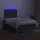 Ramsäng med madrass & LED mörkgrå 120x190 cm tyg