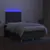 Produktbild 4 för Ramsäng med madrass & LED mörkgrå 120x190 cm tyg