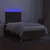Produktbild 4 för Ramsäng med madrass & LED mörkbrun 120x190 cm tyg