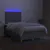 Produktbild 4 för Ramsäng med madrass & LED ljusgrå 120x190 cm tyg