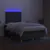 Produktbild 4 för Ramsäng med madrass & LED mörkgrå 120x190 cm tyg