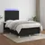 Produktbild 5 för Ramsäng med madrass & LED svart 120x190 cm tyg