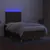 Produktbild 4 för Ramsäng med madrass & LED mörkbrun 120x190 cm tyg