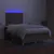 Produktbild 4 för Ramsäng med madrass & LED taupe 120x190 cm tyg