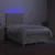 Produktbild 4 för Ramsäng med madrass & LED gräddvit 120x190 cm tyg