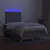Produktbild 4 för Ramsäng med madrass & LED ljusgrå 120x190 cm tyg