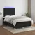 Produktbild 5 för Ramsäng med madrass & LED svart 120x190 cm tyg
