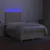 Produktbild 4 för Ramsäng med madrass & LED gräddvit 120x190 cm tyg