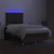 Produktbild 4 för Ramsäng med madrass & LED mörkbrun 120x190 cm tyg