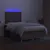 Produktbild 4 för Ramsäng med madrass & LED taupe 120x190 cm tyg