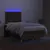 Produktbild 4 för Ramsäng med madrass & LED mörkbrun 120x190 cm tyg