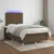 Produktbild 5 för Ramsäng med madrass & LED mörkbrun 120x190 cm tyg