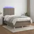 Produktbild 5 för Ramsäng med madrass & LED taupe 120x190 cm tyg