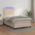 Produktbild 5 för Ramsäng med madrass & LED cappuccino 120x190 cm konstläder