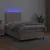 Produktbild 4 för Ramsäng med madrass & LED cappuccino 120x190 cm konstläder