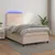 Produktbild 5 för Ramsäng med madrass & LED cappuccino 120x190 cm konstläder