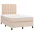 Produktbild 3 för Ramsäng med madrass & LED cappuccino 120x190 cm konstläder