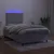 Produktbild 4 för Ramsäng med madrass & LED ljusgrå 120x190 cm sammet