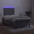 Produktbild 4 för Ramsäng med madrass & LED mörkgrå 120x190 cm sammet