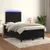 Produktbild 5 för Ramsäng med madrass & LED svart 120x190 cm sammet