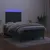 Produktbild 4 för Ramsäng med madrass & LED mörkgrön 120x190 cm sammet