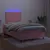 Produktbild 4 för Ramsäng med madrass & LED rosa 120x190 cm sammet