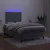 Produktbild 4 för Ramsäng med madrass & LED mörkgrå 120x190 cm sammet