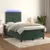 Produktbild 5 för Ramsäng med madrass & LED mörkgrön 120x190 cm sammet