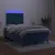 Produktbild 4 för Ramsäng med madrass & LED mörkblå 120x190 cm sammet