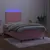 Produktbild 4 för Ramsäng med madrass & LED rosa 120x190 cm sammet