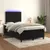 Produktbild 5 för Ramsäng med madrass & LED svart 120x190 cm sammet