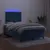 Produktbild 4 för Ramsäng med madrass & LED mörkblå 120x190 cm sammet
