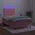 Produktbild 4 för Ramsäng med madrass & LED rosa 120x190 cm sammet