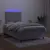 Produktbild 4 för Ramsäng med madrass & LED ljusgrå 120x190 cm sammet