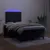 Produktbild 4 för Ramsäng med madrass & LED svart 120x190 cm sammet