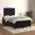 Produktbild 5 för Ramsäng med madrass & LED svart 120x190 cm sammet