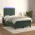 Produktbild 5 för Ramsäng med madrass & LED mörkgrön 120x190 cm sammet