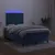 Produktbild 4 för Ramsäng med madrass & LED mörkblå 120x190 cm sammet