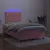 Produktbild 4 för Ramsäng med madrass & LED rosa 120x190 cm sammet