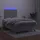 Ramsäng med madrass & LED ljusgrå 120x190 cm sammet