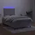 Produktbild 4 för Ramsäng med madrass & LED ljusgrå 120x190 cm sammet
