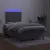 Produktbild 4 för Ramsäng med madrass & LED mörkgrå 120x190 cm sammet