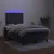 Produktbild 4 för Ramsäng med madrass & LED svart 120x190 cm sammet