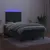 Produktbild 4 för Ramsäng med madrass & LED mörkgrön 120x190 cm sammet