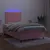 Produktbild 4 för Ramsäng med madrass & LED rosa 120x190 cm sammet