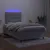 Produktbild 4 för Ramsäng med madrass & LED ljusgrå 120x190 cm sammet