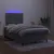 Produktbild 4 för Ramsäng med madrass & LED mörkgrå 120x190 cm sammet