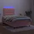 Produktbild 4 för Ramsäng med madrass & LED rosa 120x190 cm sammet
