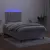Produktbild 4 för Ramsäng med madrass & LED ljusgrå 120x190 cm sammet