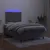 Produktbild 4 för Ramsäng med madrass & LED mörkgrå 120x190 cm sammet